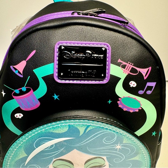 NWT. Loungefly Disney\'s The Haunted Mansion Madame Leota Mini Backpack glows main image 4